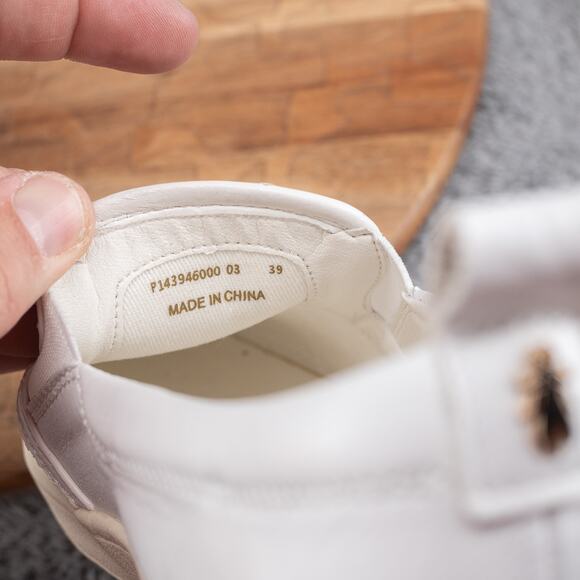 FLY London Slip On Shoes Women's 8-8.5 (39) White Leather Perforated Loafers - Picture 5 of 7